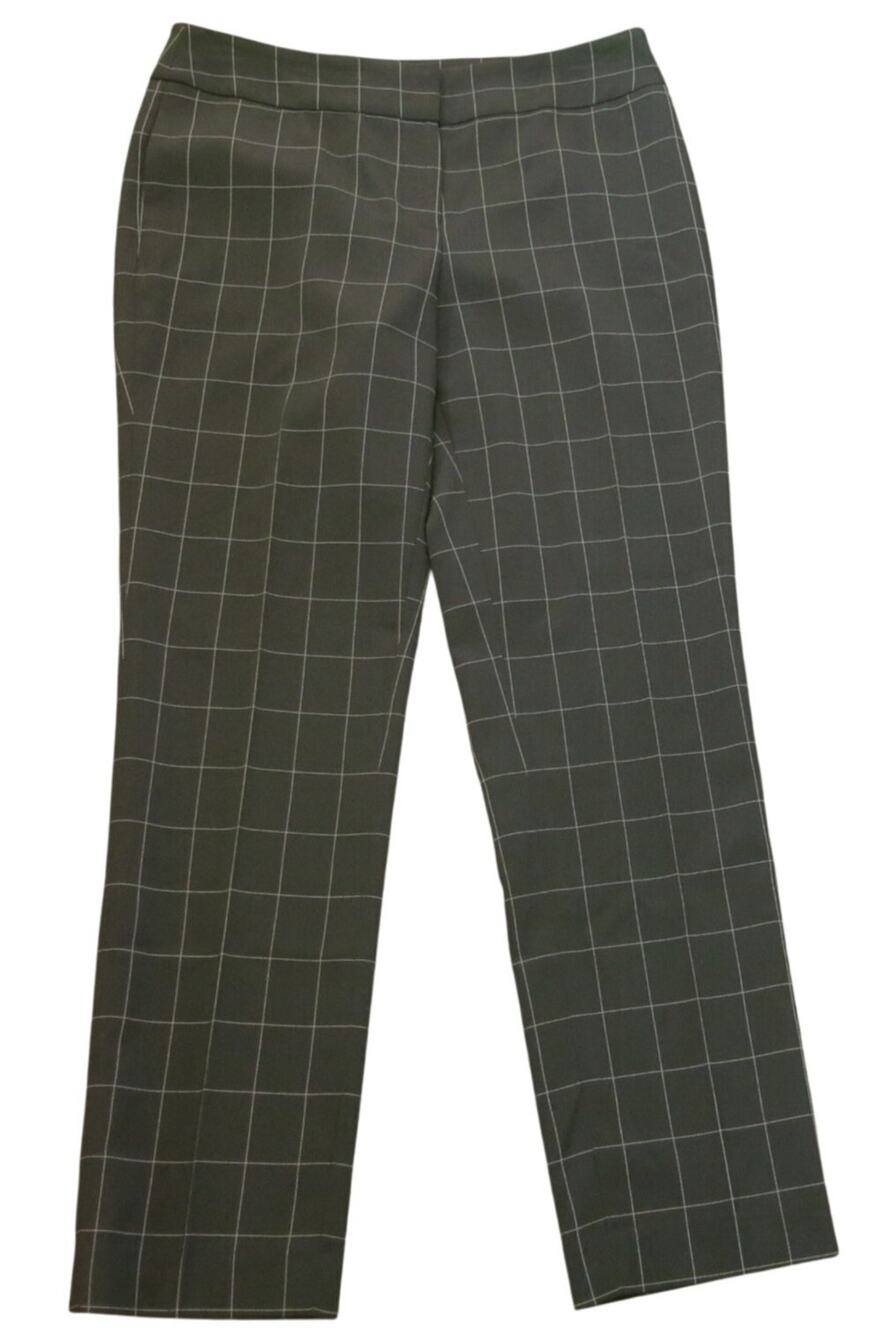 KASPER *NWT* Pants Trousers Size 8 Women Classic Plaid Black White Office Career